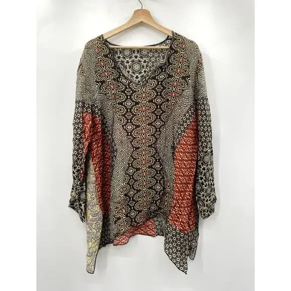 Johnny Was breeland patterned Tunic Top - Picture 3 of 7